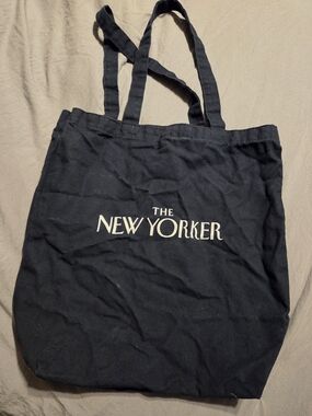The New Yorker Black Canvas Tote Bag Vintage